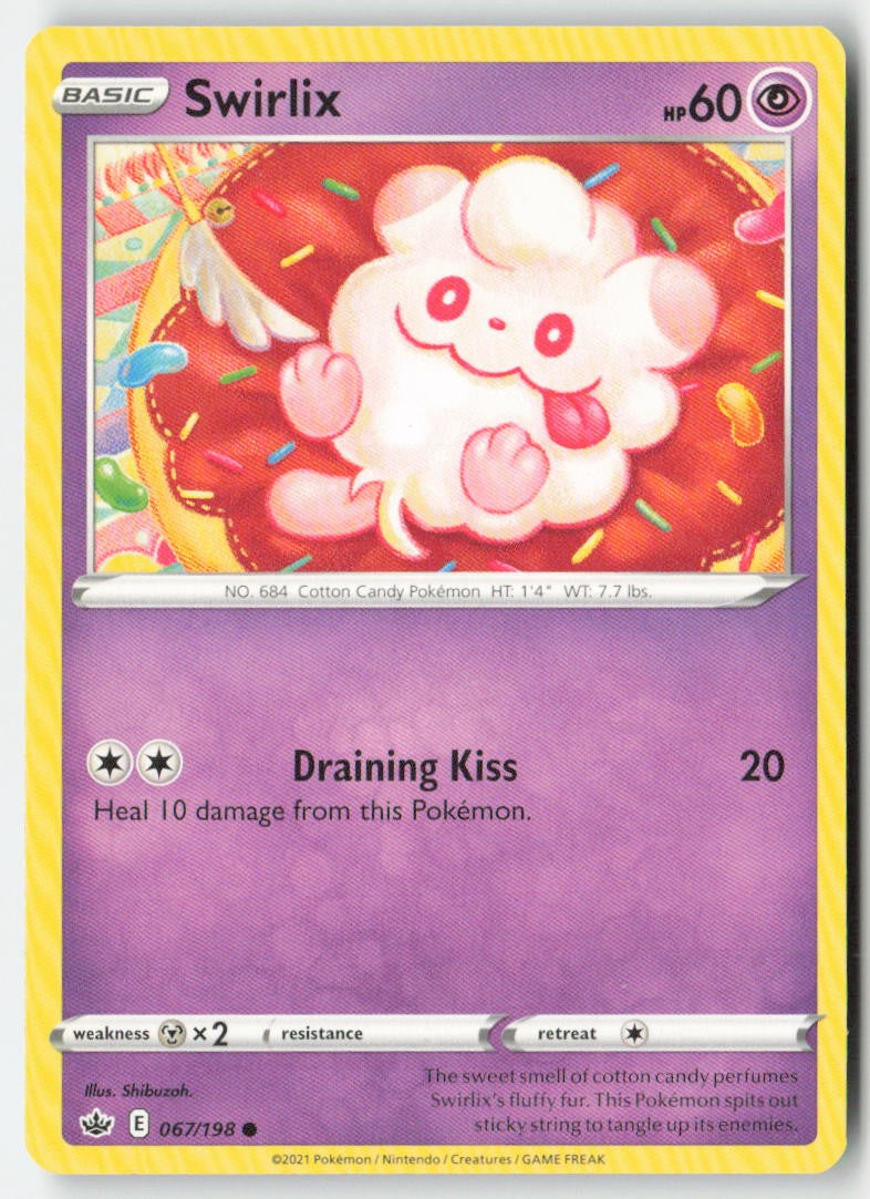 Swirlix 67/198 Regular Chilling Reign Moderately Played, Front