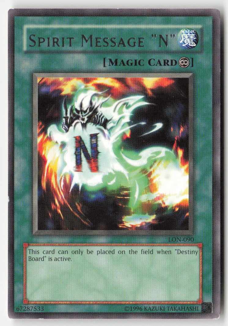 Spirit Message "N" LON-090 Unlimited Rare Moderately Played