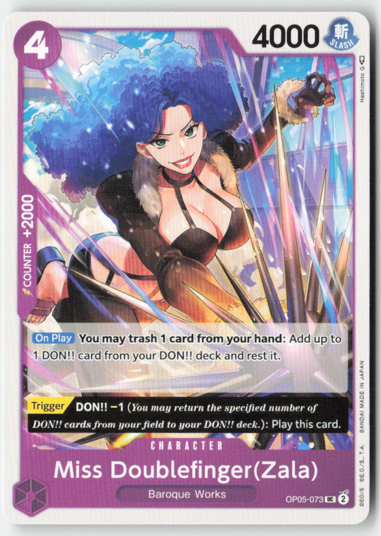 Miss Doublefinger(Zala) OP05-073 Normal Uncommon Lightly Played