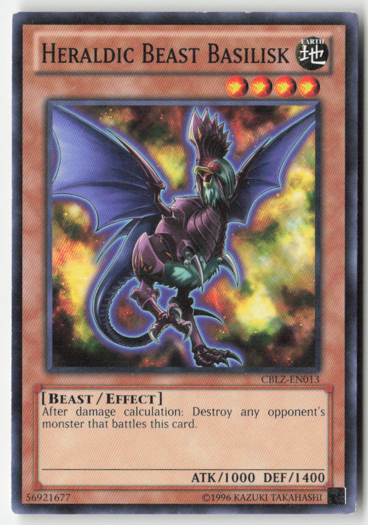 Heraldic Beast Basilisk CBLZ-EN013 Unlimited Common Moderately Played