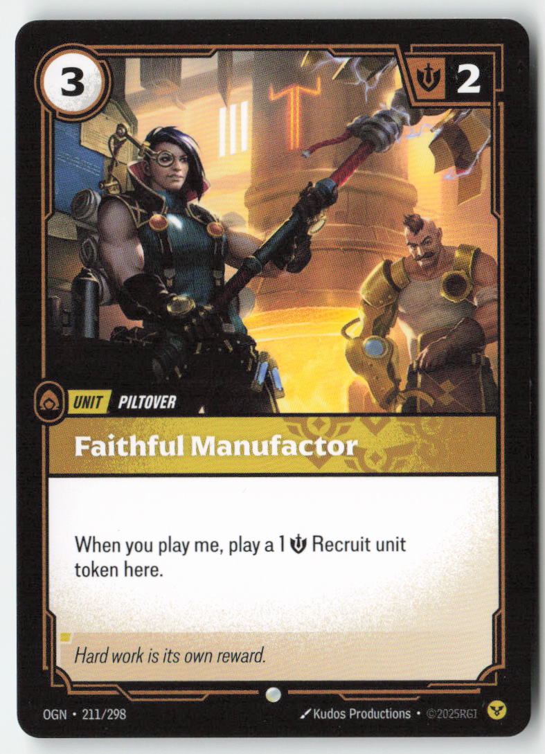 Faithful Manufactor #211/298 - Origins - Riftbound - Common - Lightly Played
