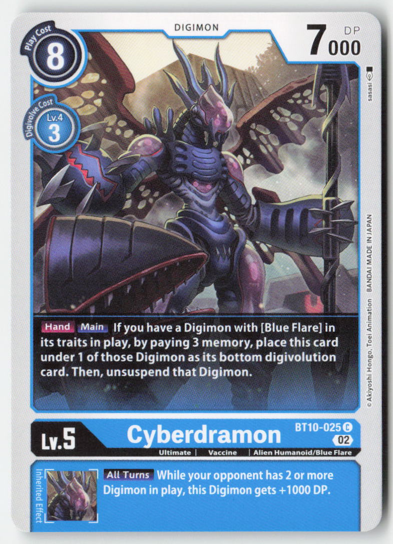 Cyberdramon BT10-025 Normal Common Near Mint, Front