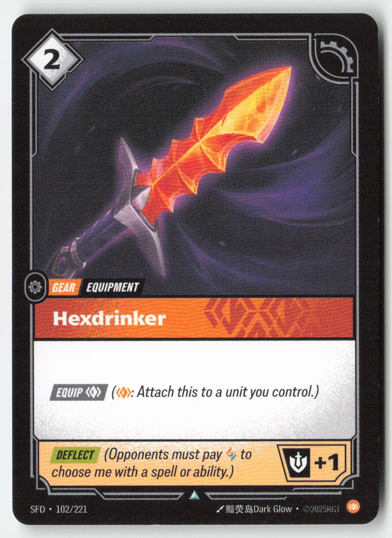 Hexdrinker #102/221 - Spiritforged - Riftbound - Uncommon - Lightly Played