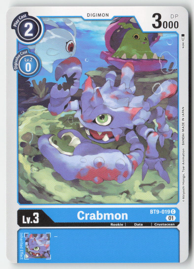Crabmon BT9-019 Normal Common Near Mint, Front
