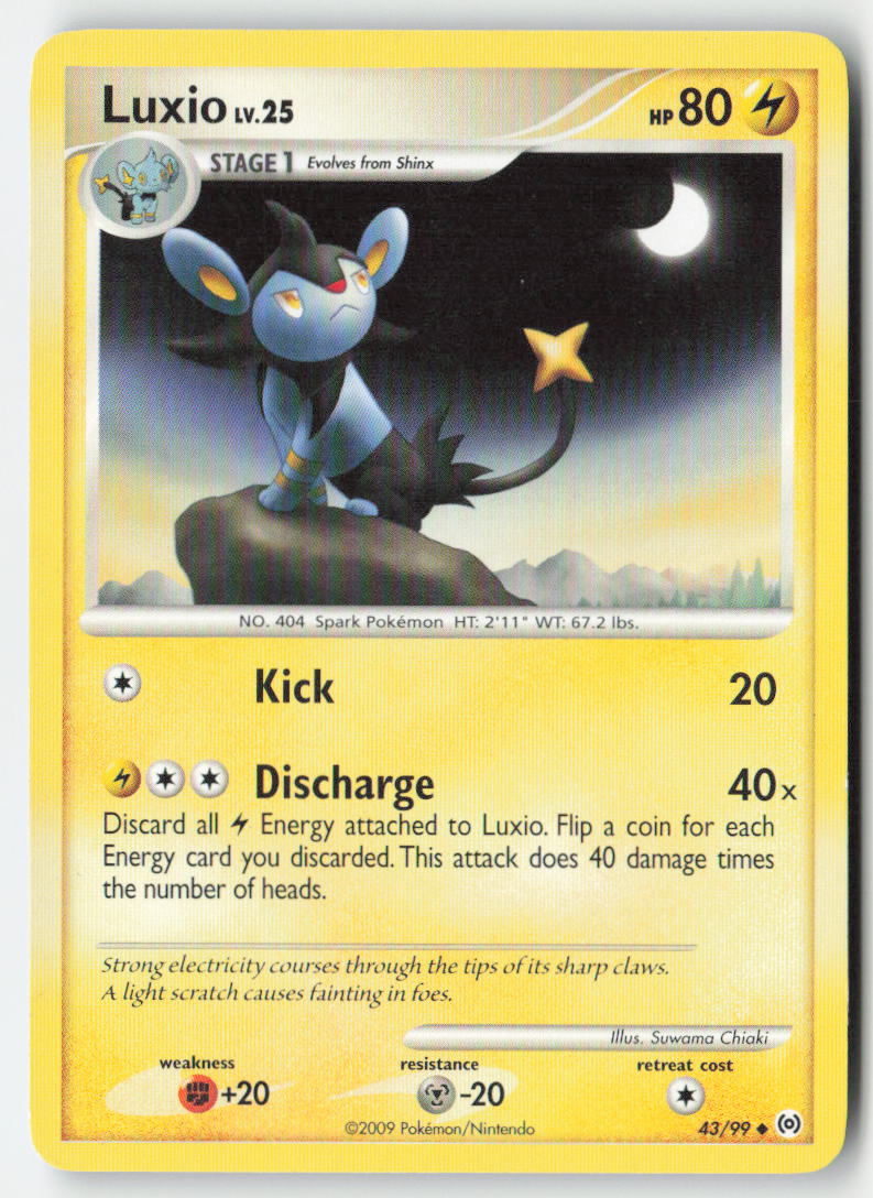 Luxio 43/99 Regular Arceus Moderately Played