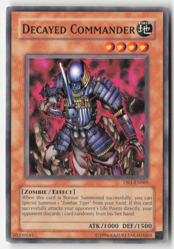 Decayed Commander DR1-EN065 Unlimited Common Moderately Played