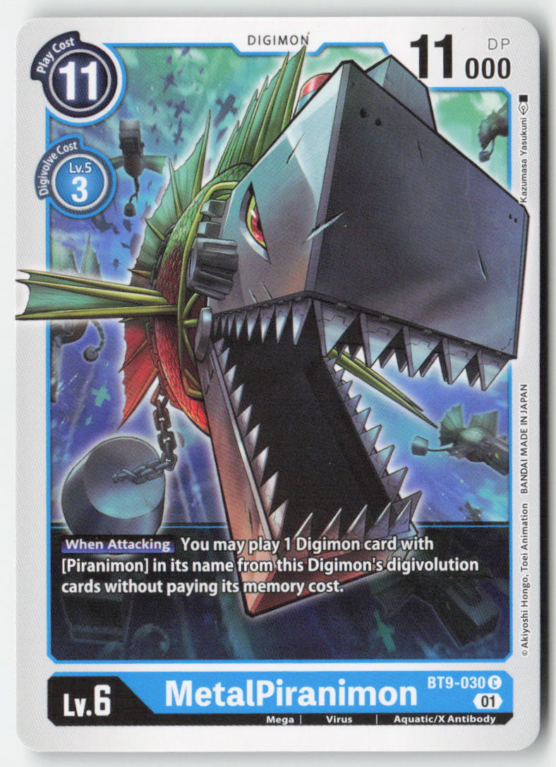 MetalPiranimon BT9-030 Normal Common Near Mint, Front