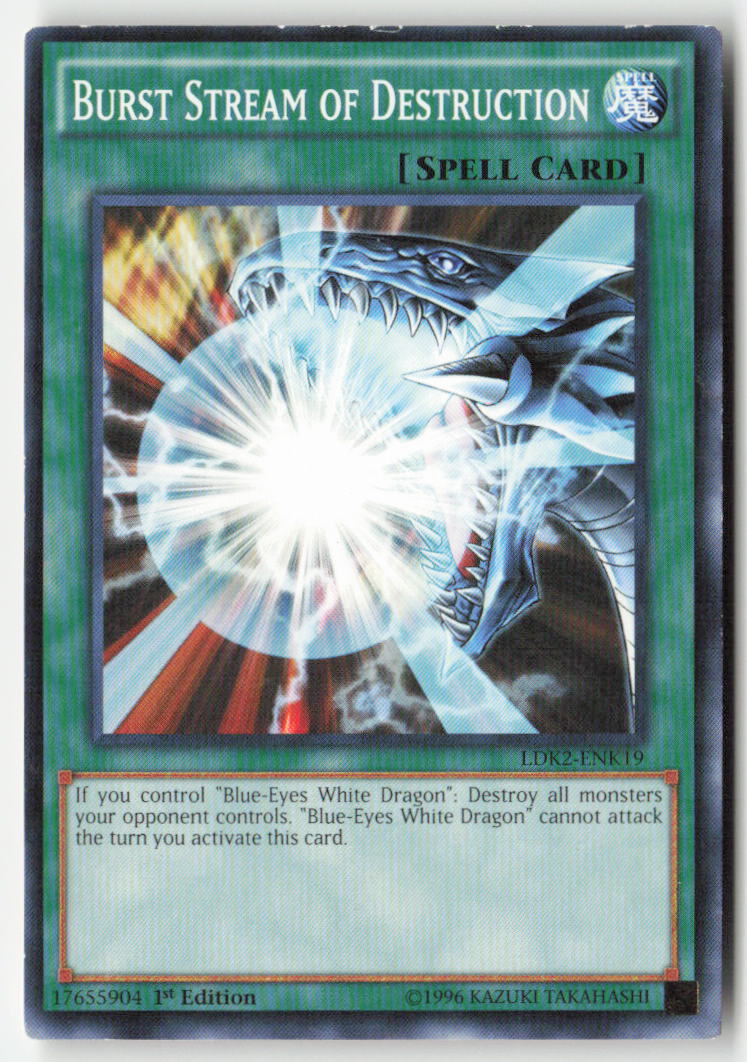 Burst Stream of Destruction LDK2-ENK19 1st Edition Common Moderately Played, Front