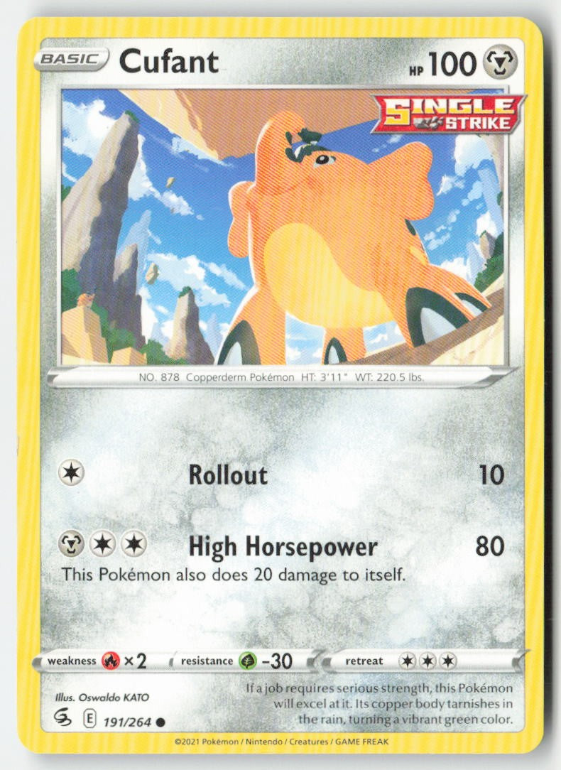 Cufant 191/264 Regular Fusion Strike Moderately Played, Front