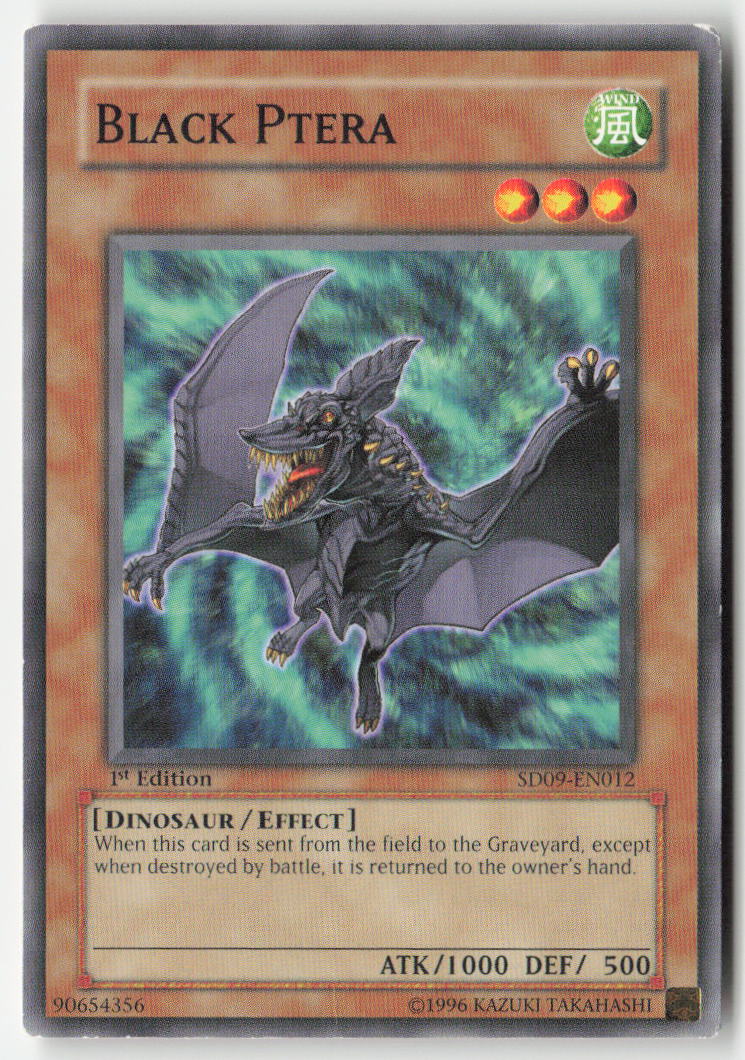 Black Ptera SD09-EN012 1st Edition Common Moderately Played, Front