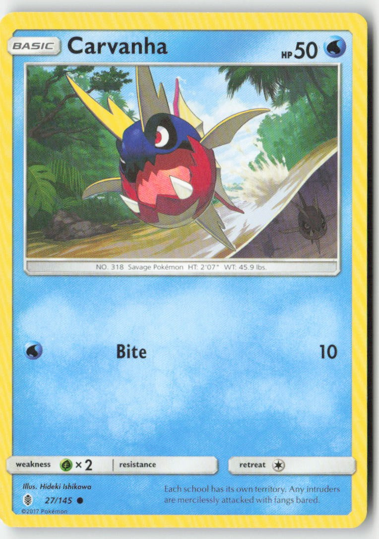 Carvanha 27/145 Regular Guardians Rising Moderately Played