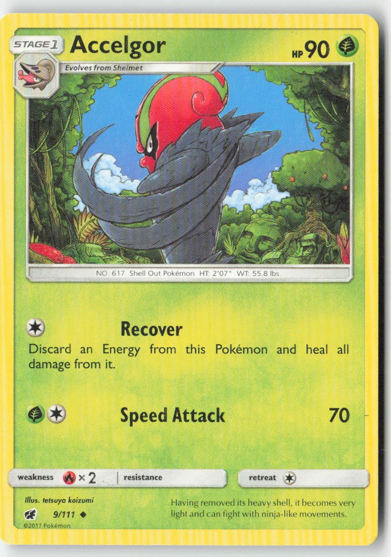 Accelgor 9/111 Regular Crimson Invasion Moderately Played