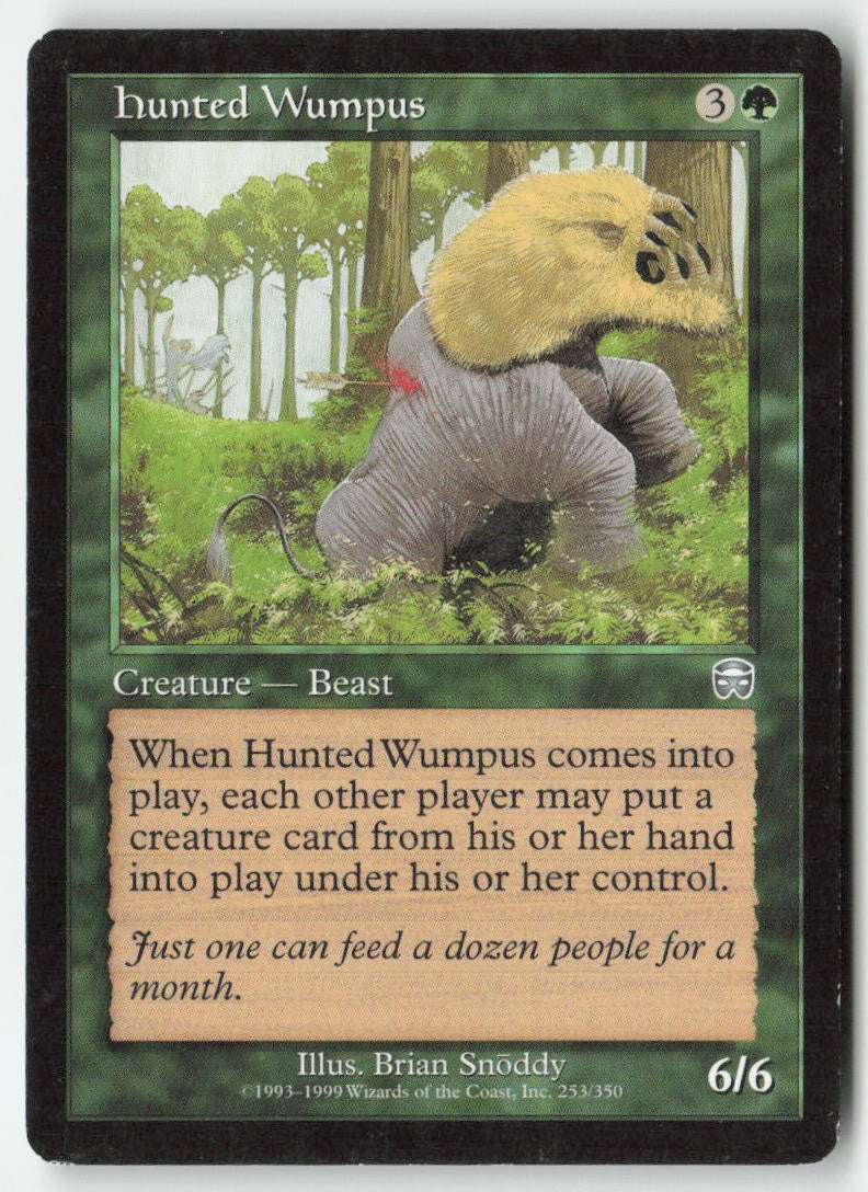 Hunted Wumpus MMQ 253 Uncommon Moderately Played, Front