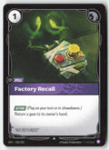 Factory Recall #135/221 - Spiritforged - Riftbound - Uncommon - Lightly Played