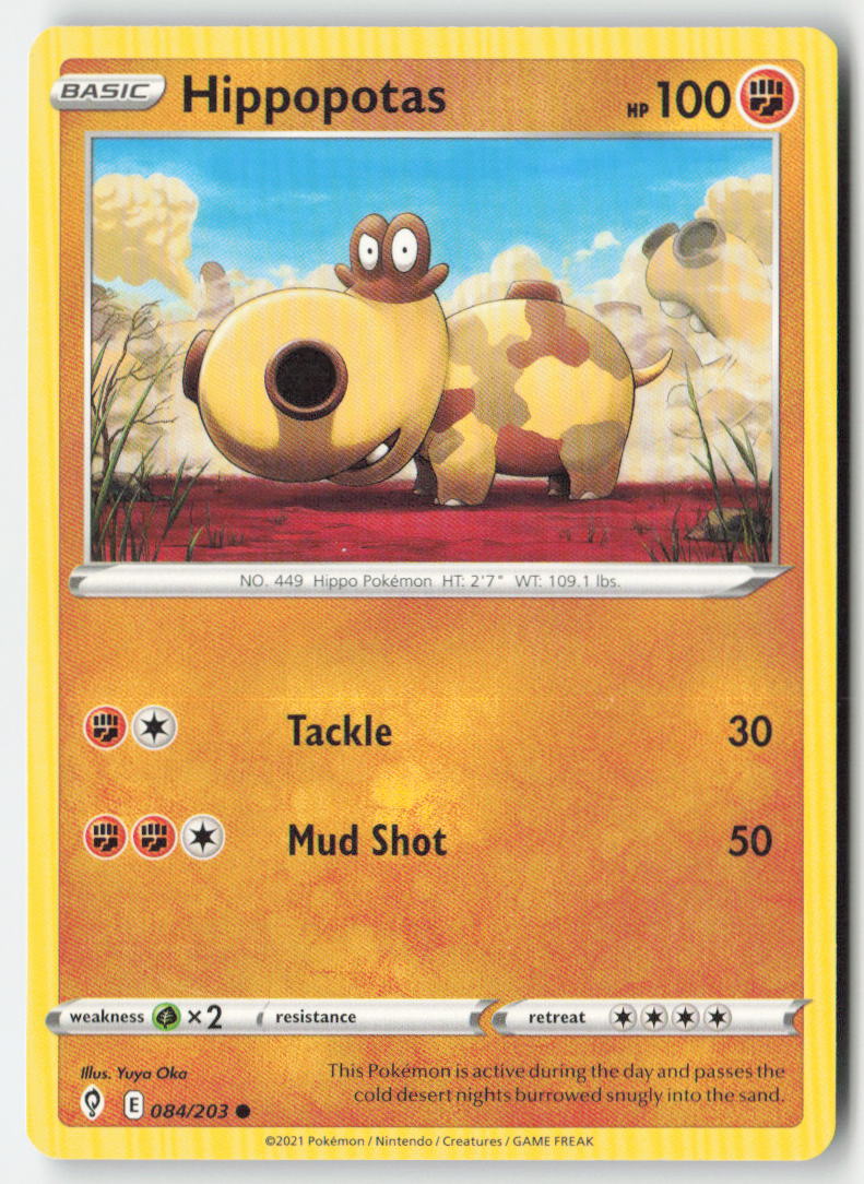 Hippopotas 84/203 Regular Evolving Skies Moderately Played