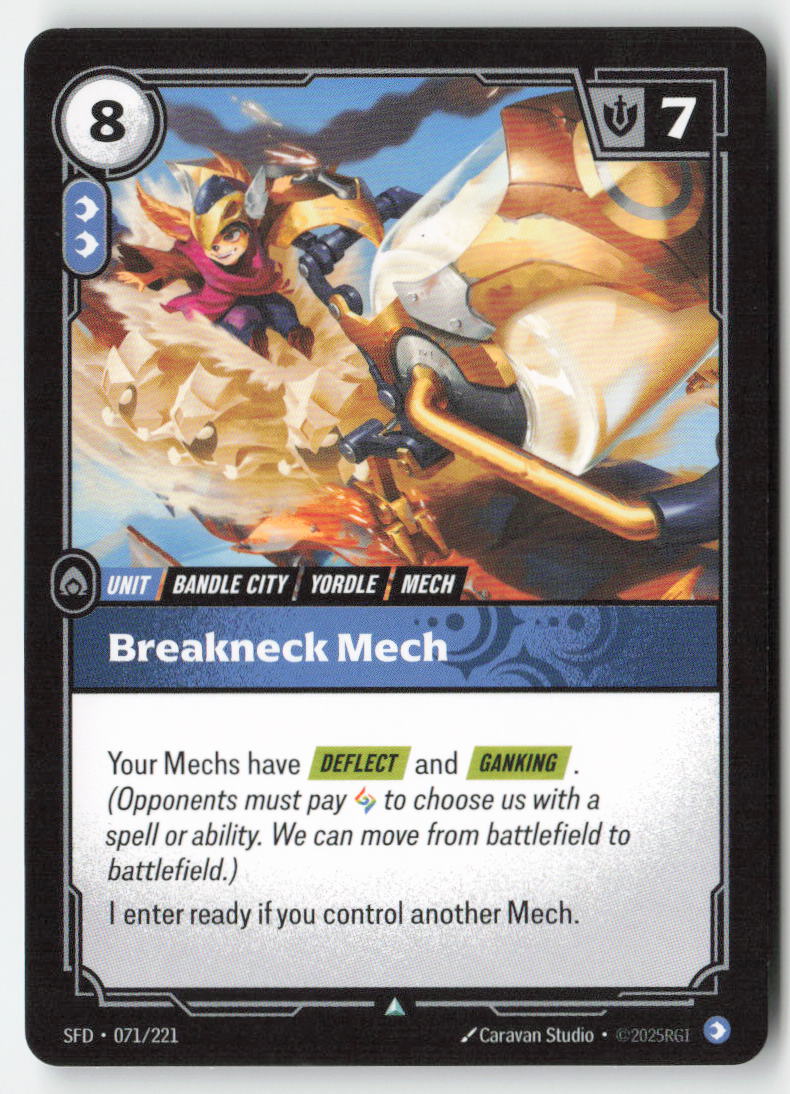 Breakneck Mech #071/221 - Spiritforged - Riftbound - Uncommon - Lightly Played