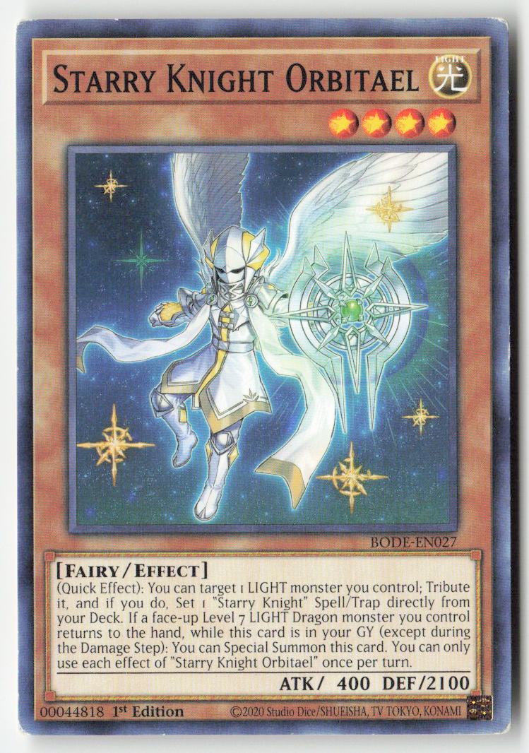 Starry Knight Orbitael BODE-EN027 1st Edition Common Moderately Played