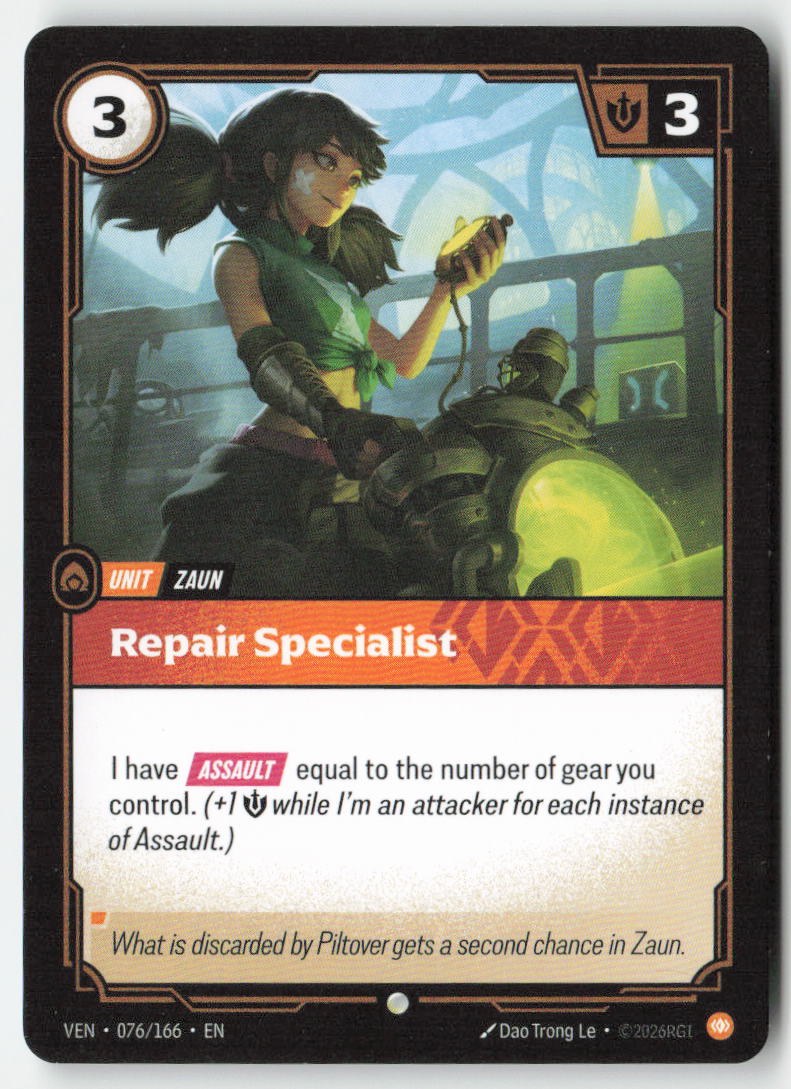 Repair Specialist #076/166 - Vendetta - Riftbound - Common - Lightly Played
