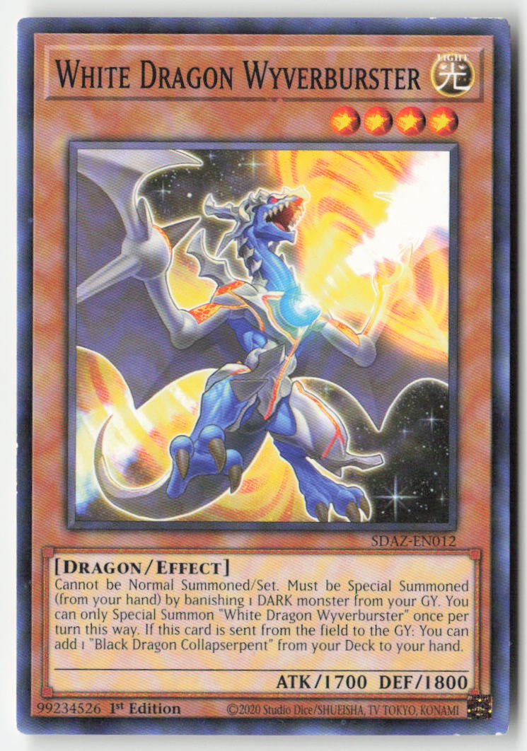 White Dragon Wyverburster SDAZ-EN012 1st Edition Common Moderately Played
