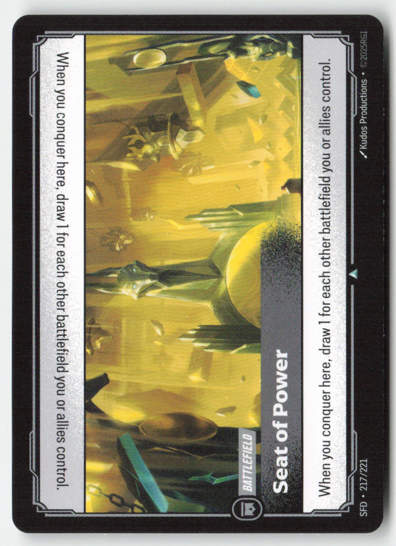 Seat of Power #217/221 - Spiritforged - Riftbound - Uncommon - Lightly Played