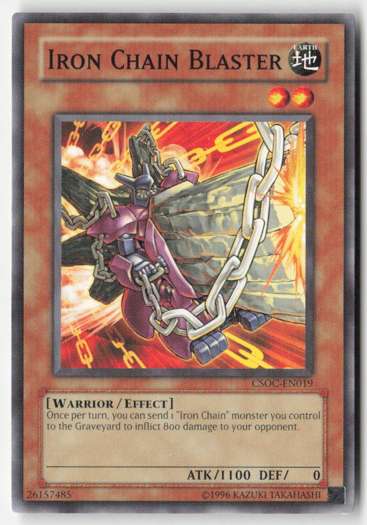 Iron Chain Blaster CSOC-EN019 Unlimited Common Moderately Played, Front
