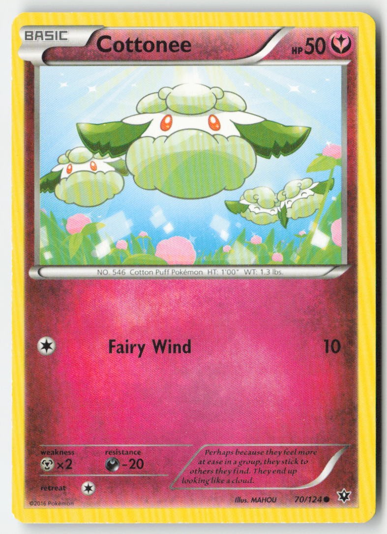 Cottonee 70/124 Regular Fates Collide Moderately Played, Front