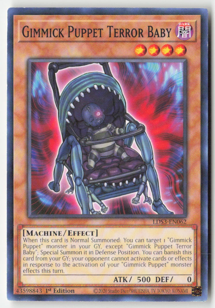 Gimmick Puppet Terror Baby LDS3-EN062 1st Edition Common Moderately Played, Front