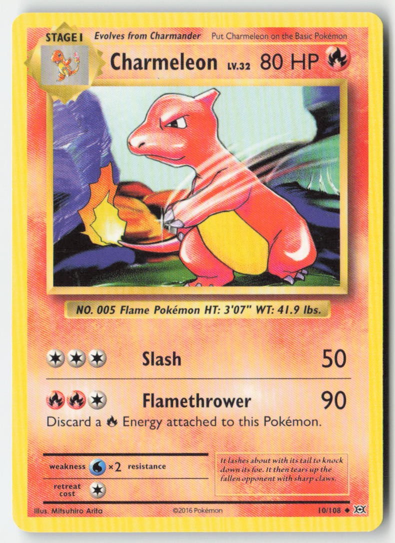 Charmeleon 10/108 Regular Evolutions Moderately Played