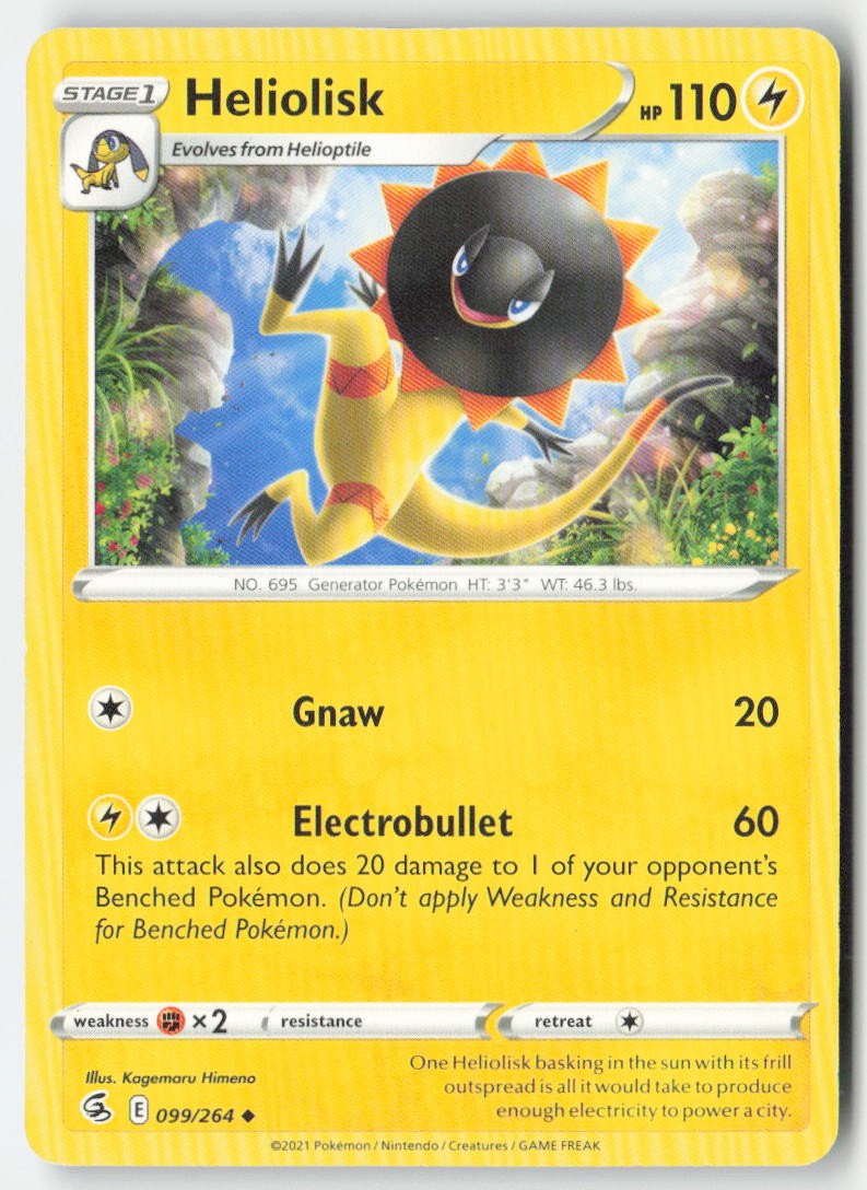 Heliolisk 99/264 Regular Fusion Strike Moderately Played