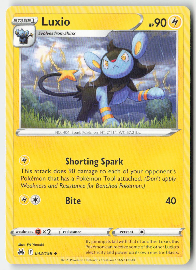 Luxio 042/159 Regular Crown Zenith Moderately Played