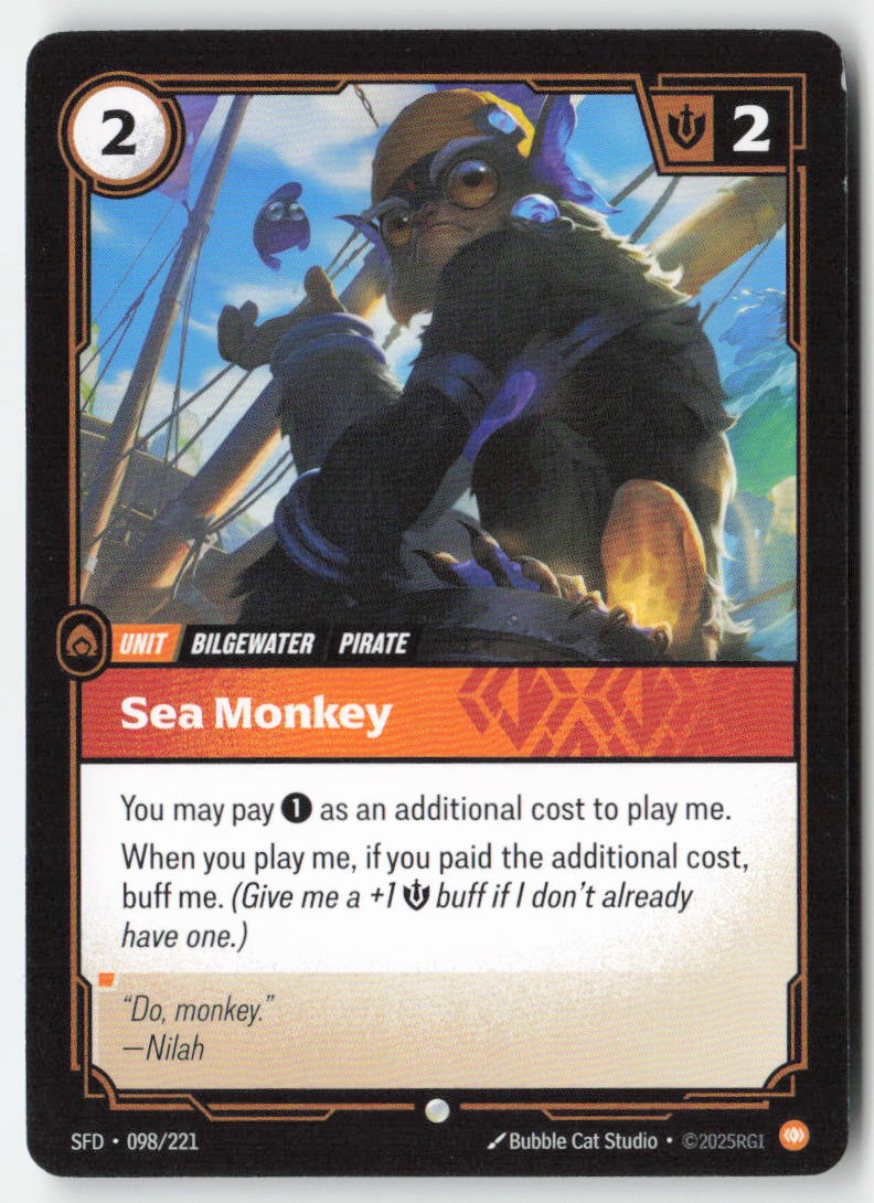 Sea Monkey #098/221 - Spiritforged - Riftbound - Common - Lightly Played