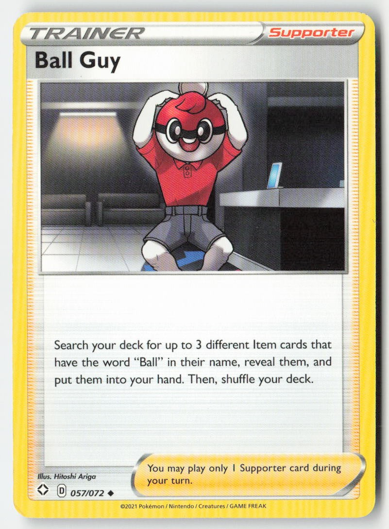 Ball Guy 57/72 Regular Shining Fates Moderately Played, Front