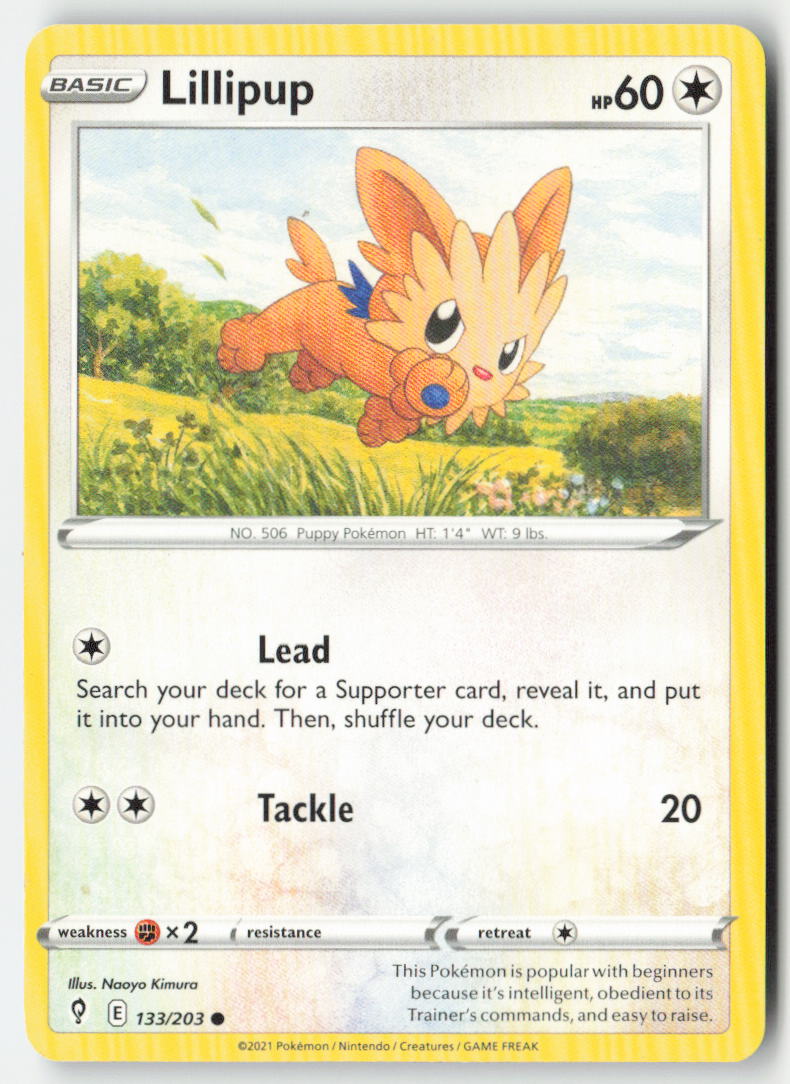 Lillipup 133/203 Regular Evolving Skies Moderately Played