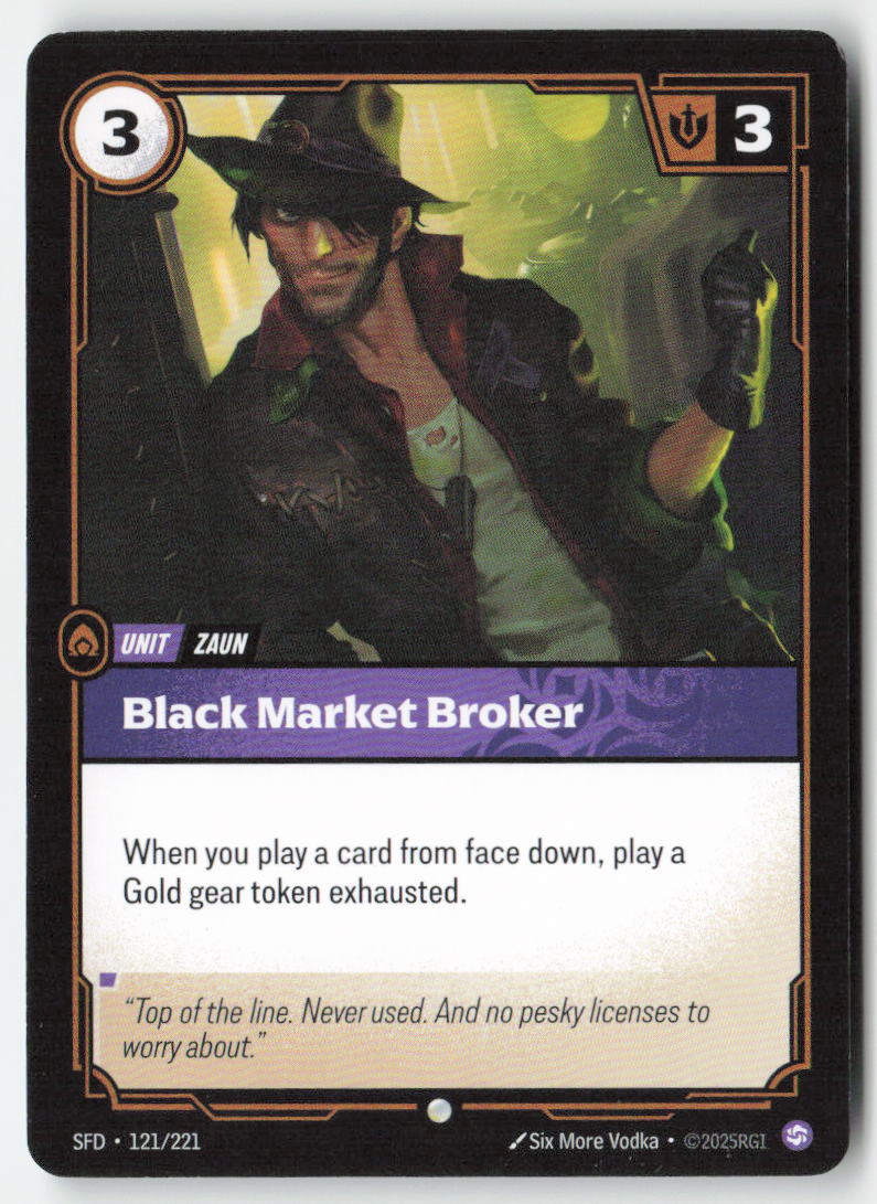 Black Market Broker #121/221 - Spiritforged - Riftbound - Common - Lightly Played
