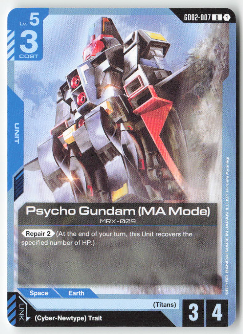 Psycho Gundam (MA Mode) GD02-007 Uncommon Normal Lightly Played