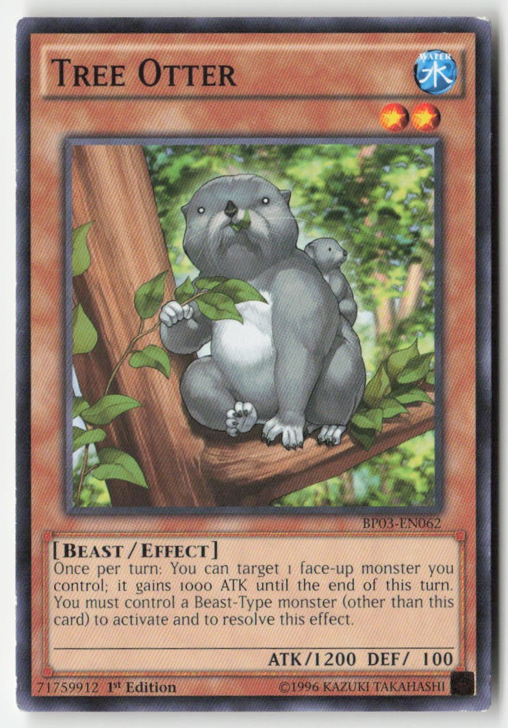 Tree Otter BP03-EN062 1st Edition Common Moderately Played