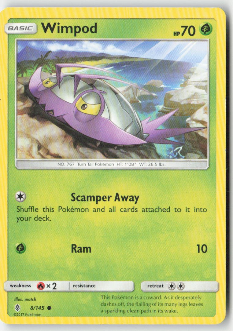 Wimpod 8/145 Regular Guardians Rising Moderately Played