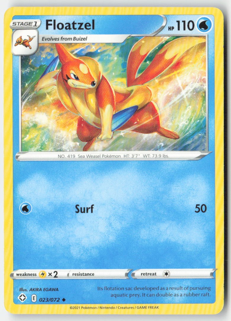 Floatzel 23/72 Regular Shining Fates Moderately Played