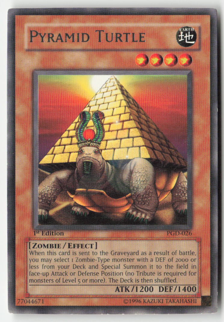 Pyramid Turtle PGD-026 1st Edition Rare Moderately Played, Front