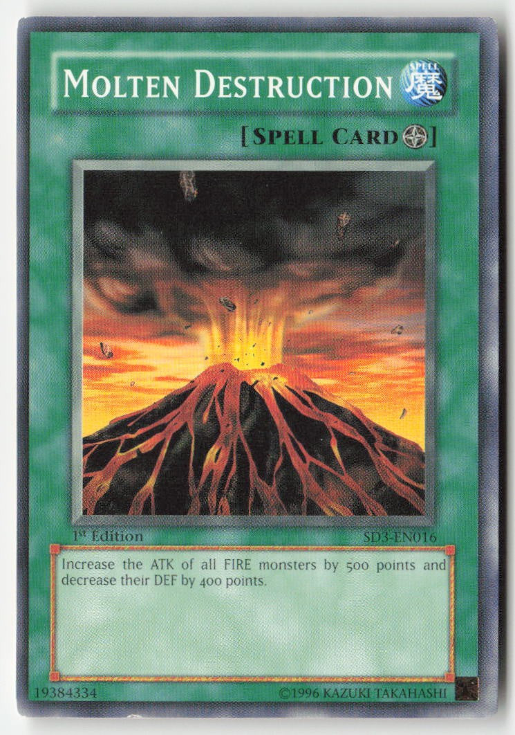 Molten Destruction SD3-EN016 1st Edition Common Moderately Played, Front