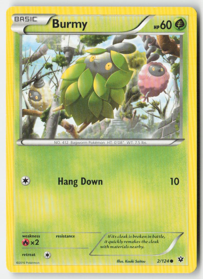 Burmy 2/124 Regular Fates Collide Moderately Played, Front