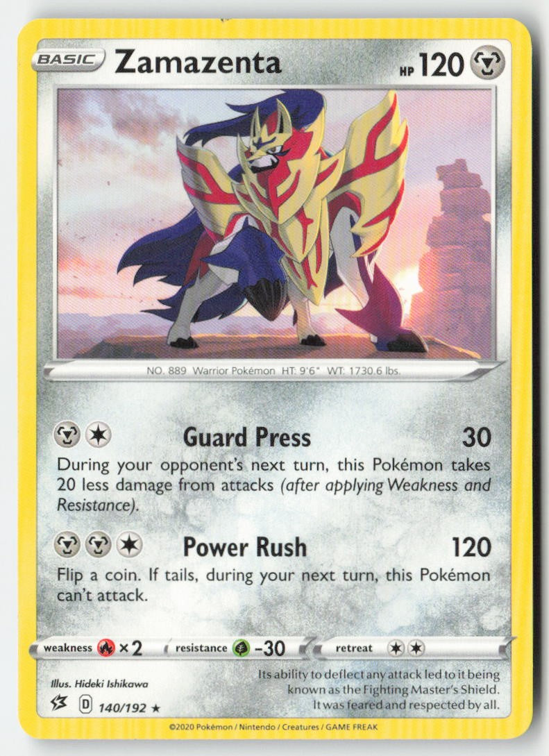 Zamazenta 140/192 Regular Rebel Clash Moderately Played