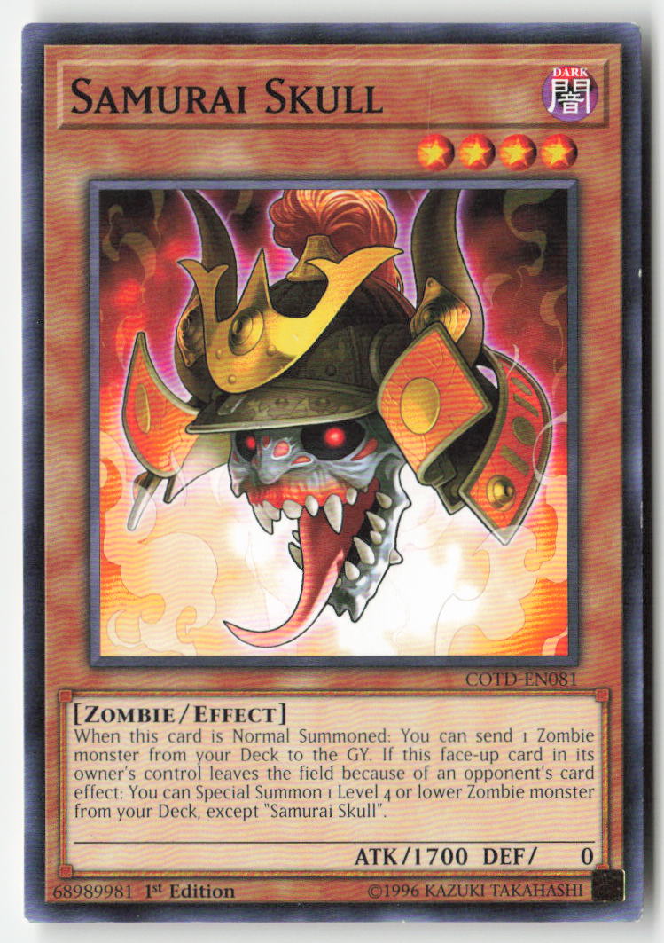 Samurai Skull COTD-EN081 1st Edition Common Moderately Played