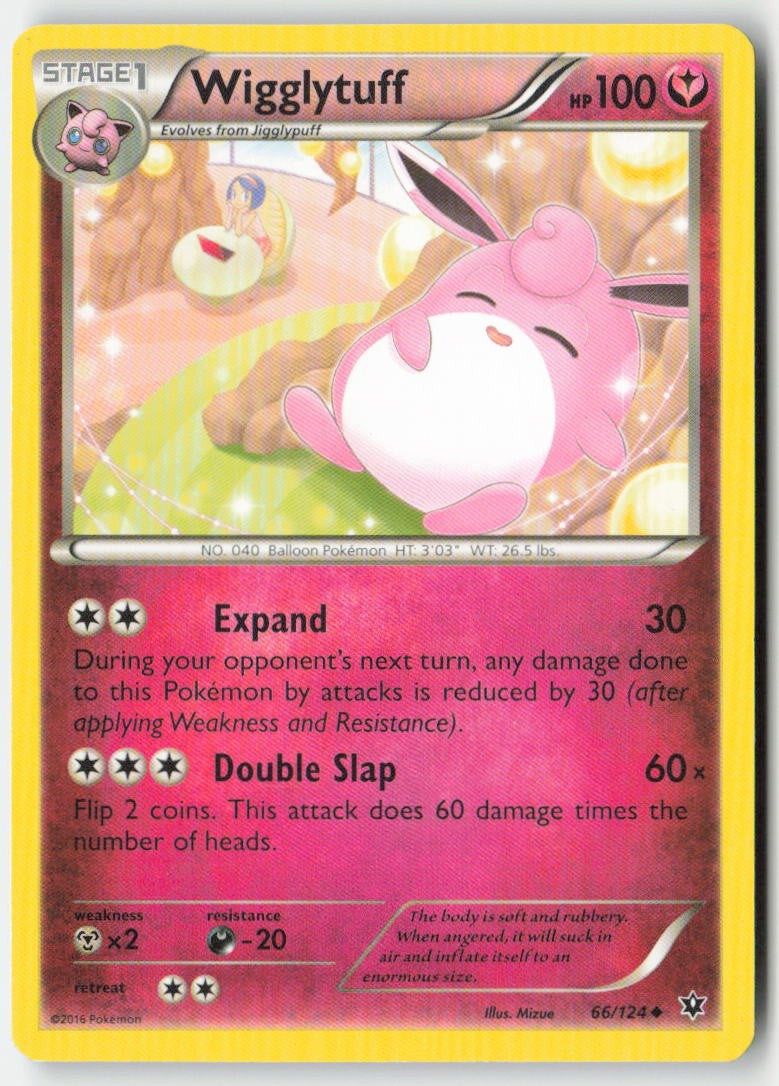 Wigglytuff 66/124 Regular Fates Collide Moderately Played