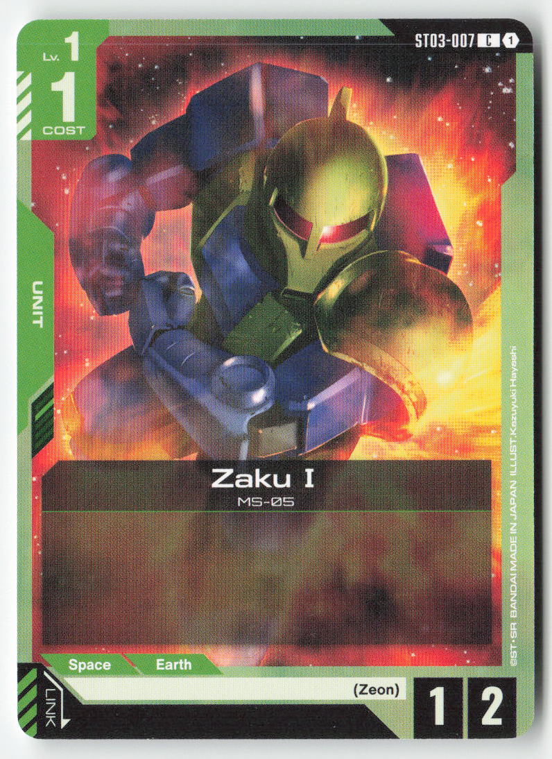 Zaku I ST03-007 Common Normal Lightly Played, Front