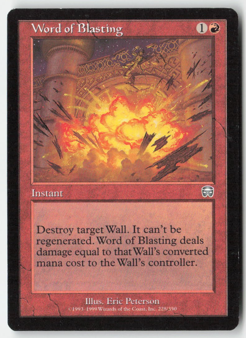 Word of Blasting MMQ 228 Uncommon Moderately Played
