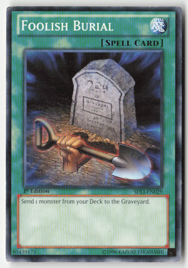 Foolish Burial SDLI-EN029 1st Edition Common Moderately Played, Front