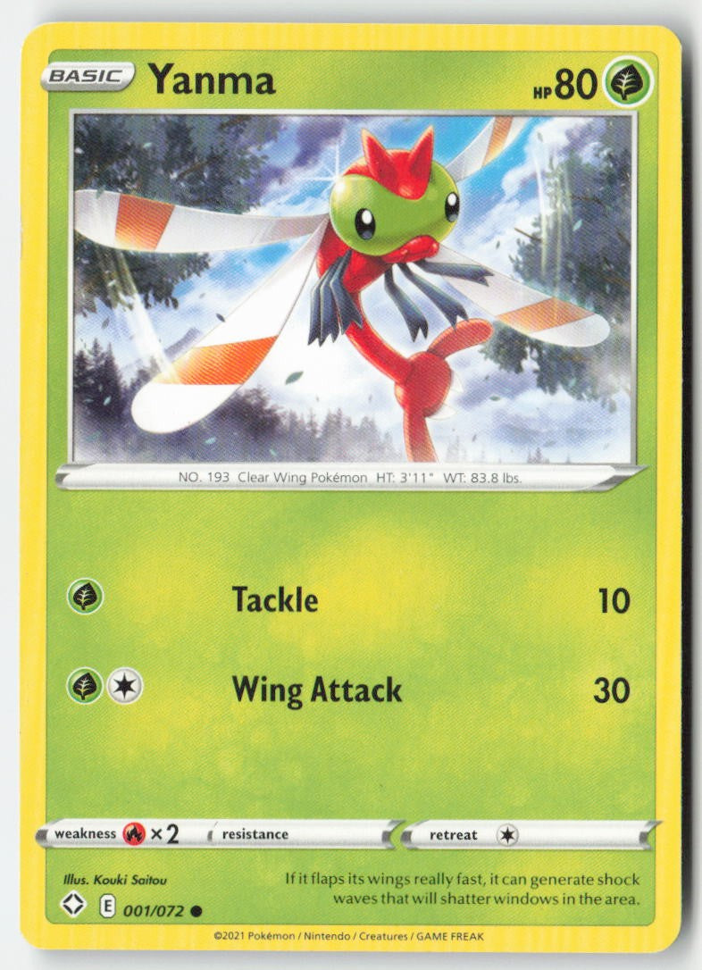 Yanma 1/72 Regular Shining Fates Moderately Played, Front