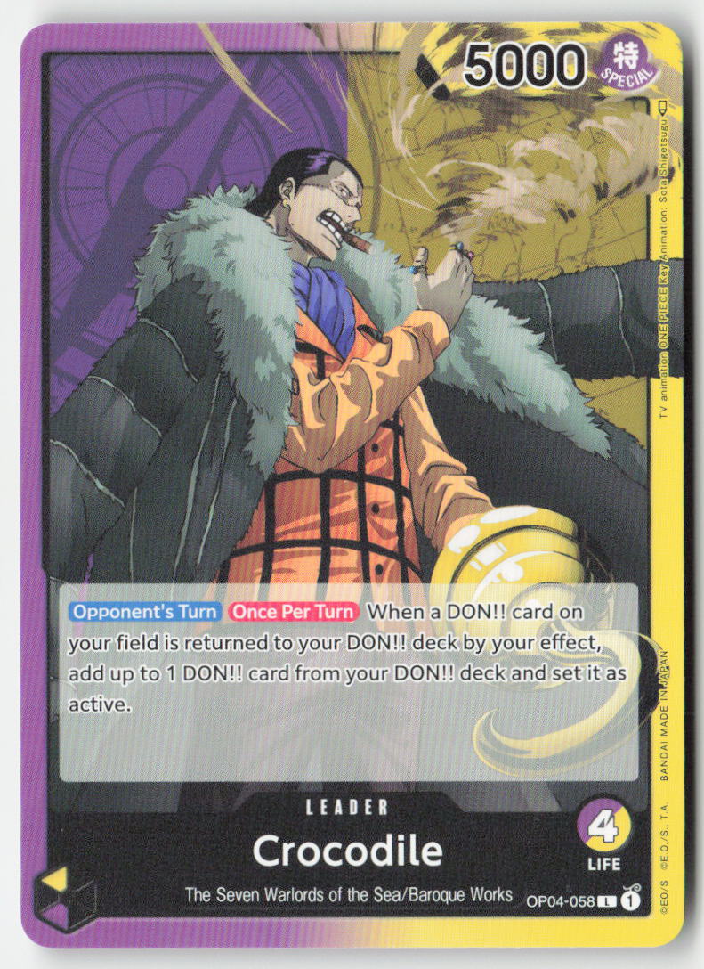 Crocodile OP04-058 Normal Leader Lightly Played