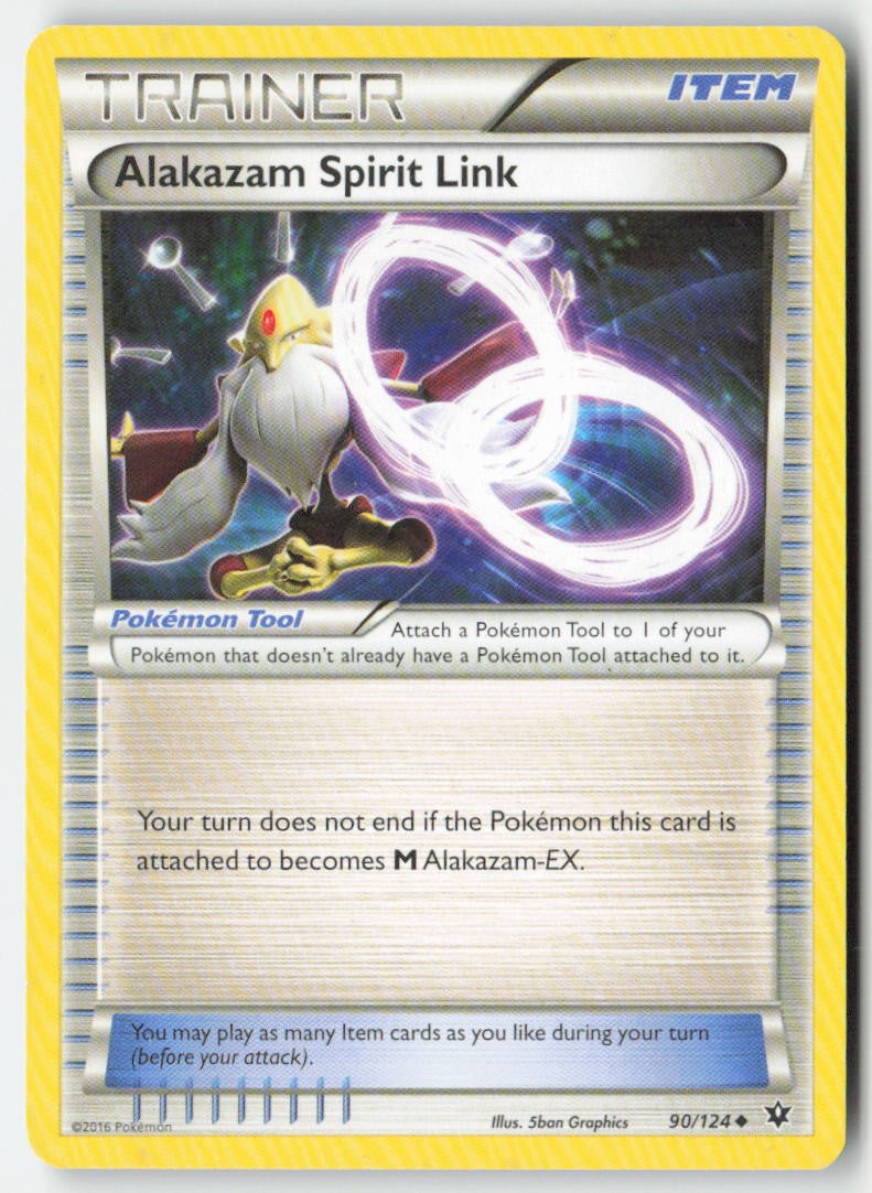 Alakazam Spirit Link 90/124 Regular Fates Collide Moderately Played